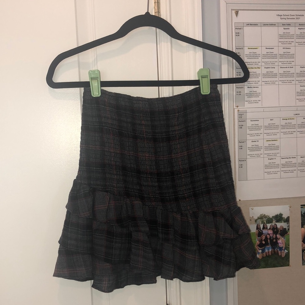 NWT plaid ruffle skirt